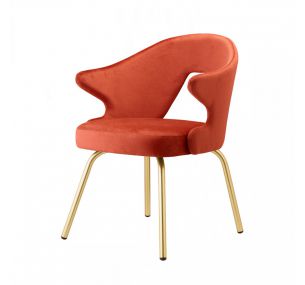 YOU_2807 - Scab lounge chair, metal legs, upholstered seat