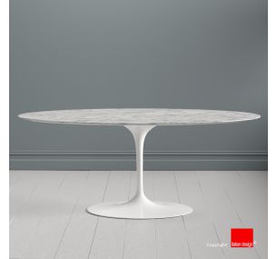Table Tulip SA25 - H73 Eero Saarinen - PLATEAU OVALE EN MARBRE ARABESCATO VAGLI