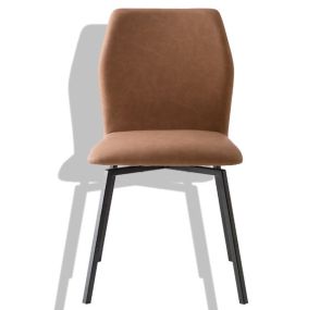 HEXA - Upholstered chair with metal frame