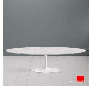 Tulip SA102 Coffee Table - Eero Saarinen - Coffee Table H41, OVAL TOP IN WHITE CARRARA MARBLE
