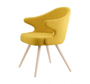 YOU_2803 - Scab lounge chair, beechwood legs, upholstered seat