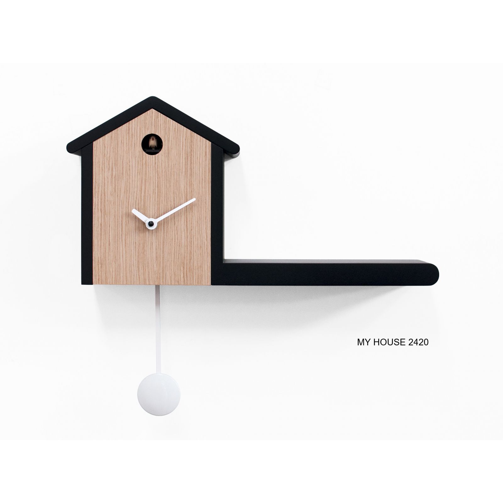 My House_2420_2422, Orologio da parete con pendolo e cucù, Progetti, -  Italian Design Contract