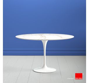 Table Tulip SA513 - H73 Eero Saarinen - ROUND CERAMIC TOP DEKTON COSENTINO  ENTZO - ALSO FOR OUTDOOR