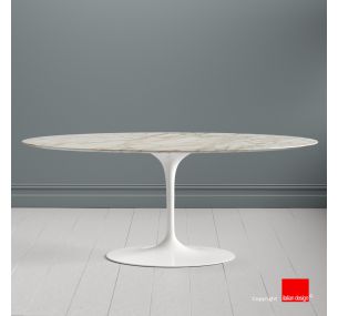 Table Tulip SA27 - H73 Eero Saarinen - PLATEAU OVALE EN MARBRE CALACATTA DORE