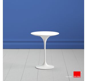 Tavolino Tulip SA209 - Eero Saarinen - Coffee Table H52, PIANO ROTONDO E OVALE IN CERAMICA DEKTON COSENTINO BIANCO ASSOLUTO MOONE' - ANCHE PER ESTERNO