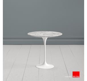 Tulip SA125 Coffee Table - Eero Saarinen - Coffee Table H52, ROUND OR OVAL TOP IN ARABESCATO VAGLI MARBLE