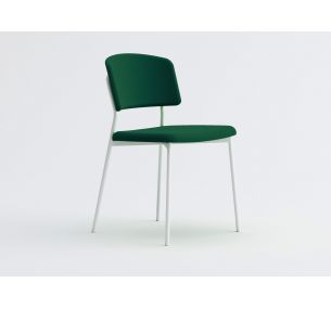 WRAP STEEL 6C70 - Fabric chair with lacquered metal base