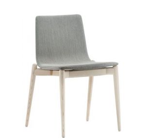 MALMÖ 391 – Wooden Pedrali chair with upholstered seat, many finishings and colours