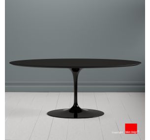 Tulip Table SA21 - H73 Eero Saarinen - OVAL TOP IN BLACK LIQUID LAMINATE