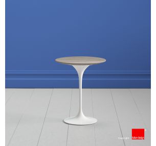 Tavolino Tulip SA208 - Eero Saarinen - Coffee Table H52, PIANO ROTONDO E OVALE IN CERAMICA LAMINAM PIETRA GREY - ANCHE PER ESTERNO