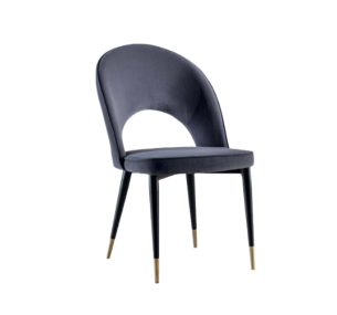 OPERA - Chaise en métal avec revêtement en velours