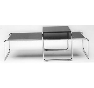 Stapelbare Tische Marcel Breuer - schwarzer oder weißer Laminatplatte