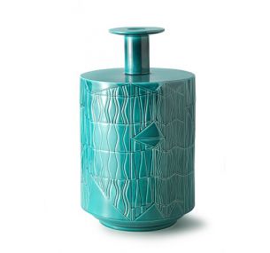 Bethan Laura Wood - Kollektion Guadalupe_Vase A BLW-7 Einfarbig Grün