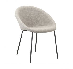 GIULIA POP_2685 - Scab armchair, padded seat, metal legs
