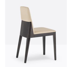 ALLURE 735 - Wooden Pedrali chair with upholstered wooden seat