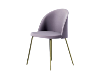 LULU' - Metal chair with velvet upholstery