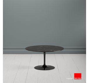 Tavolino Tulip SA64 - Eero Saarinen - Coffee Tables H41, PIANO ROTONDO IN MARMO NERO MARQUINIA