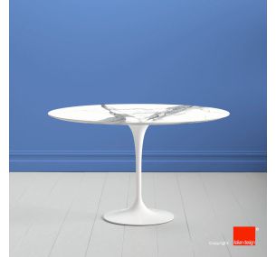 Table Tulip SA514 - H73 Eero Saarinen - ROUND CERAMIC TOP LAMINAM STATUARIO ALTISSIMO - ALSO FOR OUTDOOR