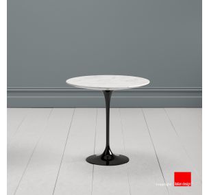 Tavolino Tulip SA122 - Eero Saarinen - Coffee Tables H52, PIANO ROTONDO E OVALE IN MARMO BIANCO CARRARA