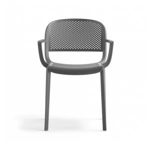 DOME 266 - Pedrali Sessel aus Polypropylen, stapelbare, perforierte Sitze, verschiedene Farben, auch für den Außenbereich