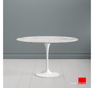 Tulip Table SA04-H73 Eero Saarinen - ROUND TOP WHITE CARRARA STATUARIETTO MARBLE