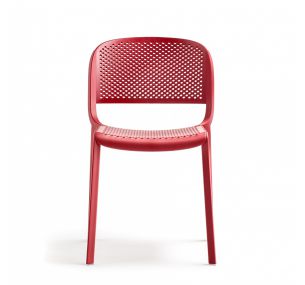 DOME 261 – Stackable polypropylene Pedrali chair, suitable for outdoor, perforated shell, various colours