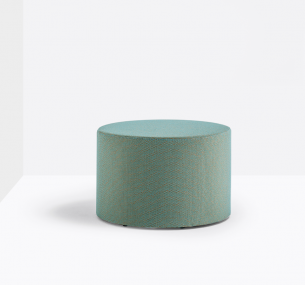 WOW 323 - Pedrali pouf/stool, upholstered in fire-retardant polyurethane foam, covered in various finishes and colours.