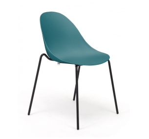 IDOL - Metal chair with polypropylene shell