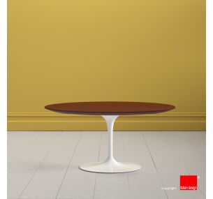 Tulip SA303 Coffee Table - Eero Saarinen - Coffee Table H41, ROUND TOP IN ROSEWOOD STAINED SOLID OAK