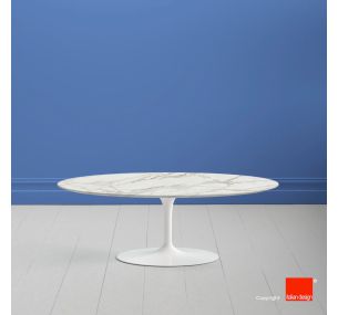 Tulip SA998 Coffee Table - H41 Eero Saarinen - DEKTON OVAL CERAMIC TOP MORPHEUS