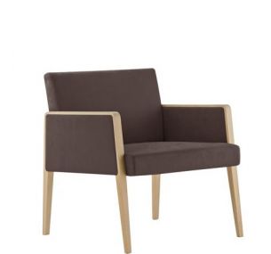 JIL 521 - Poltrona Lounge Pedrali in legno, sedute imbottite, diverse finiture e colori.