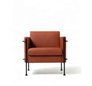 JAZZ - Diemme kleiner Sessel und Sofa aus Metall, gepolsterte Sitze, verschiedene Farben.