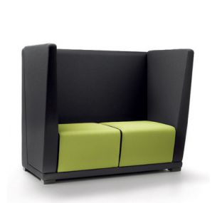 CIRCUIT_9 - Diemme sofa with high back and closed armrests, padded seat