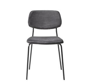 GINGER - Metal chair with velvet upholstery