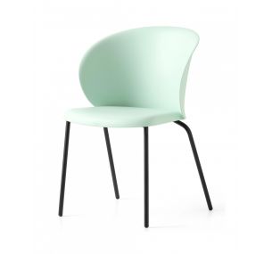 TUKA CB2134 - Metal and recycled propylene chair, stackable 